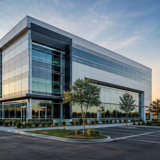 Completed commercial building
