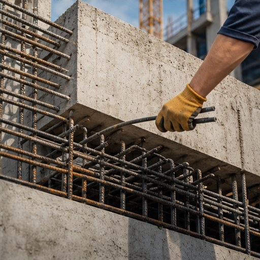 Concrete construction work