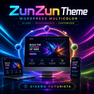 ZunZun Theme – Futuristic Multicolor WooCommerce WordPress Theme