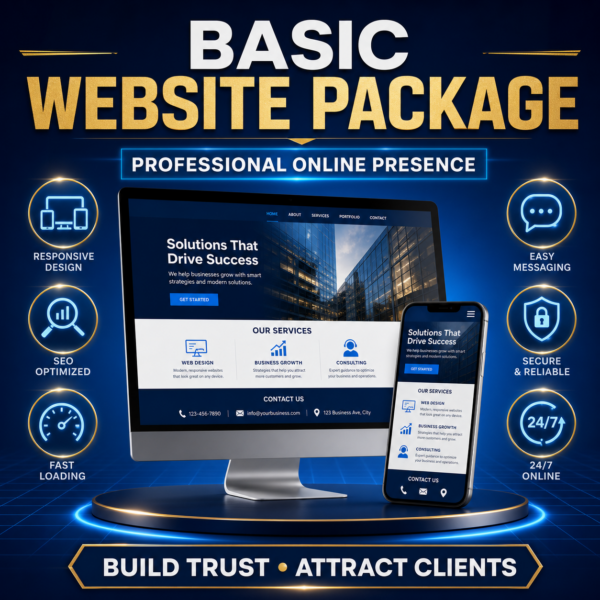 Basic Professional Website Package for Small Businesses & Entrepreneurs