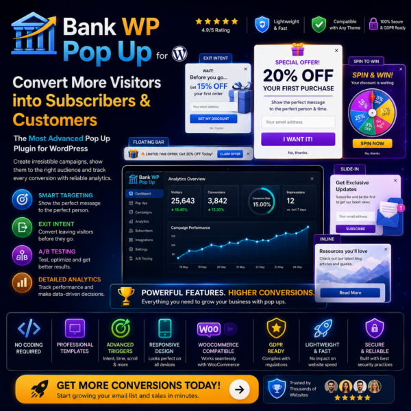 Bank WP Pop Up