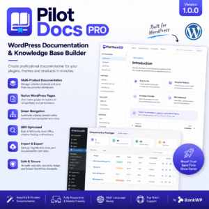 Pilot Docs Pro – WordPress Documentation & Knowledge Base Builder